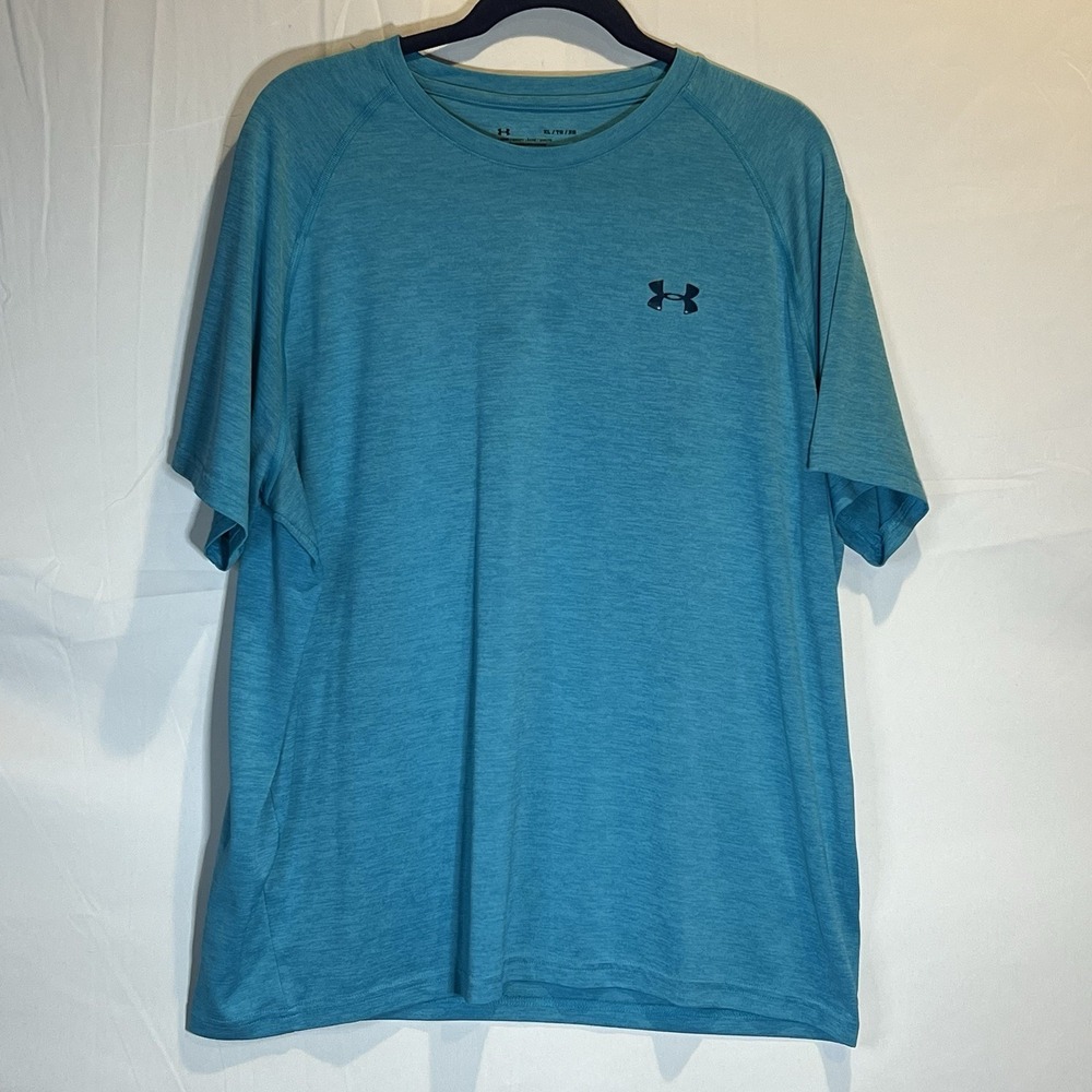 Under Armour Teal Blue Loose Fit Heat Gear Tshirt Size XL XLarge Green Aqua